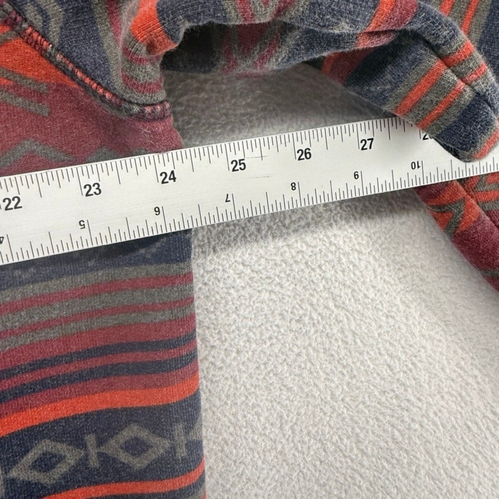 LL Bean Quarter Zip Sweater Men's Large Blue Red Aztec Southwestiern Pullover - Picture 3 of 8